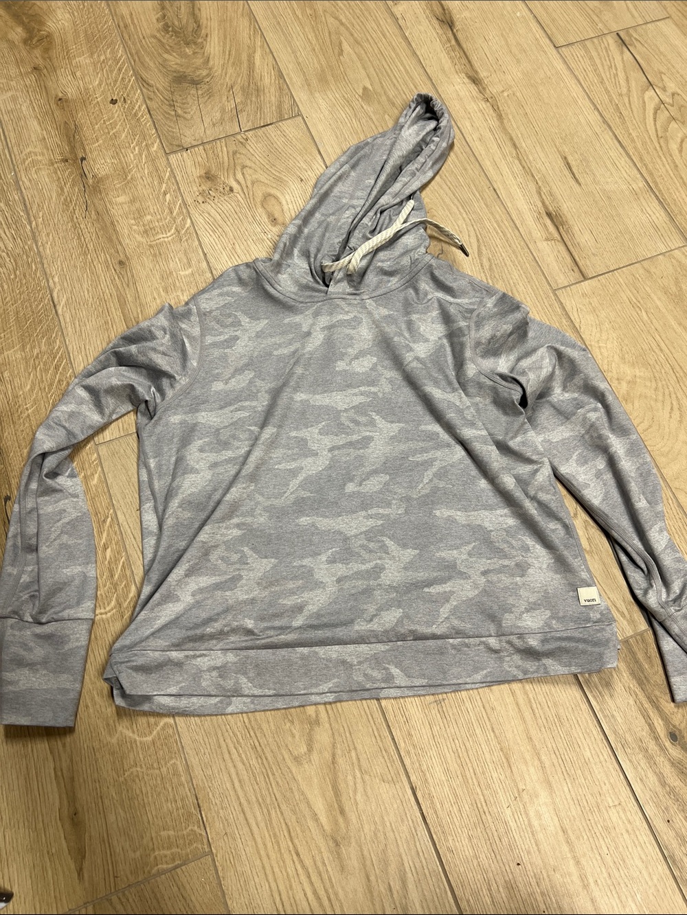 Vuori Gray Camouflage Lightweight Hoodie
